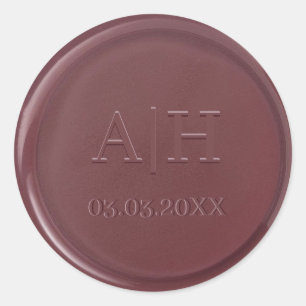 Monogramme Date Mulberry Stickers Cire