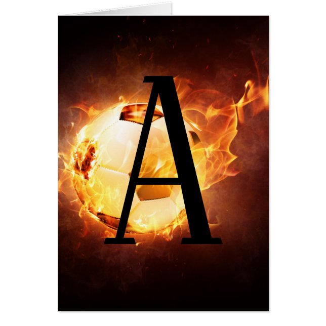 Monogramme de balle de football flamboyant (Devant)