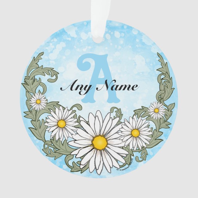 Monogramme de bordure de marguerite (devant)