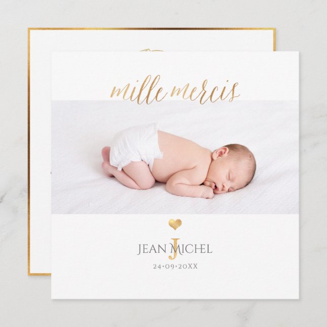 Monogramme de bricolage en D'or Cartes de remise (Devant / Derrière)