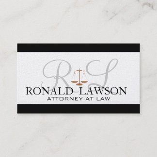 Monogramme de cartes de visite d'avocat de
