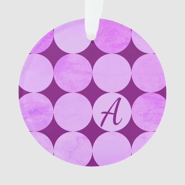 Monogramme de cercles violets, magenta et roses (devant)