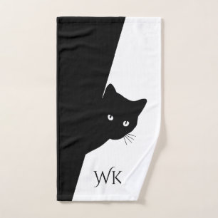 Monogramme de chat noir