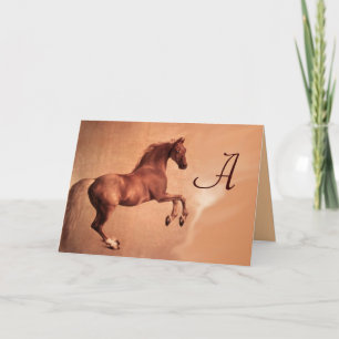 MONOGRAMME DE CHEVAL ROUGE