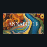 Monogramme de couleur d'art moderne Abstrait<br><div class="desc">Ce design de bureau d'art abstrait moderne est attrayant et fait une véritable déclaration avec ses riches couleurs et textures de bijoux. Vive et stupéfiante. Ajoutez un nom pour le personnaliser. Fait un grand cadeau. Créé par Simply Farmhouse Press.</div>