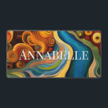 Monogramme de couleur d'art moderne Abstrait<br><div class="desc">Ce design de bureau d'art abstrait moderne est attrayant et fait une véritable déclaration avec ses riches couleurs et textures de bijoux. Vive et stupéfiante. Ajoutez un nom pour le personnaliser. Fait un grand cadeau. Créé par Simply Farmhouse Press.</div>