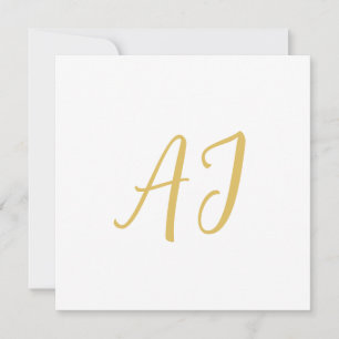 Monogramme de couleur or professionnel classique i