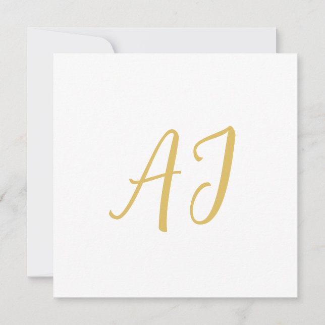Monogramme de couleur or professionnel classique i (Devant)