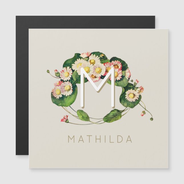 Monogramme de couronne Art nouveau pour personnali (Devant / Derrière)