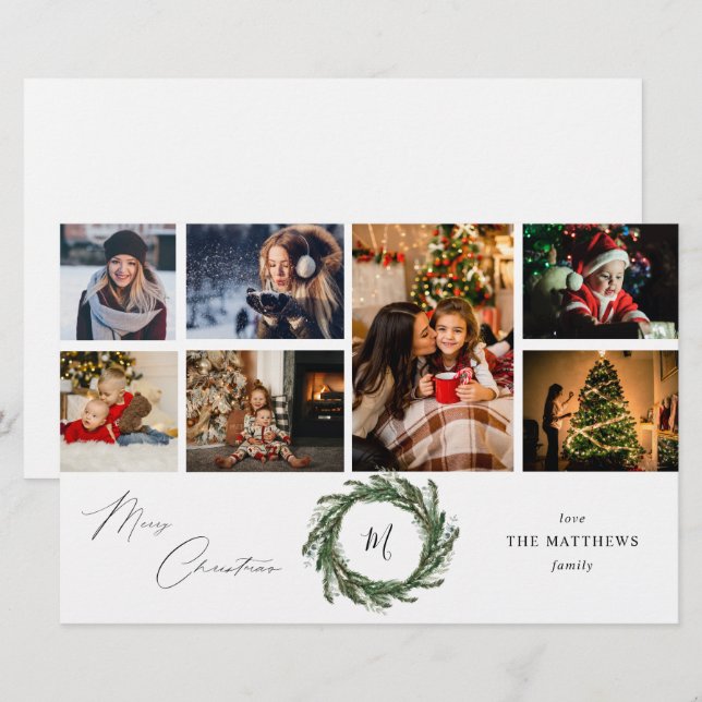 Monogramme de couronne budgétaire 7 Photo Noël-Wh  (Devant / Derrière)