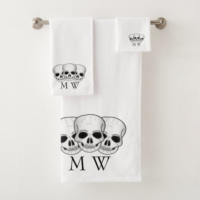 Monogramme de crâne d'art fantastique (En situation)