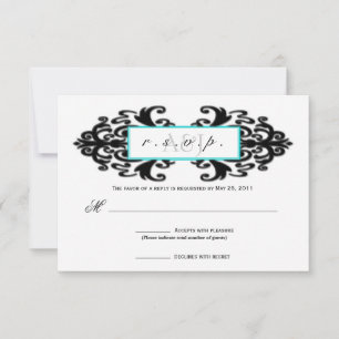 Monogramme de Damas ornementales RSVP