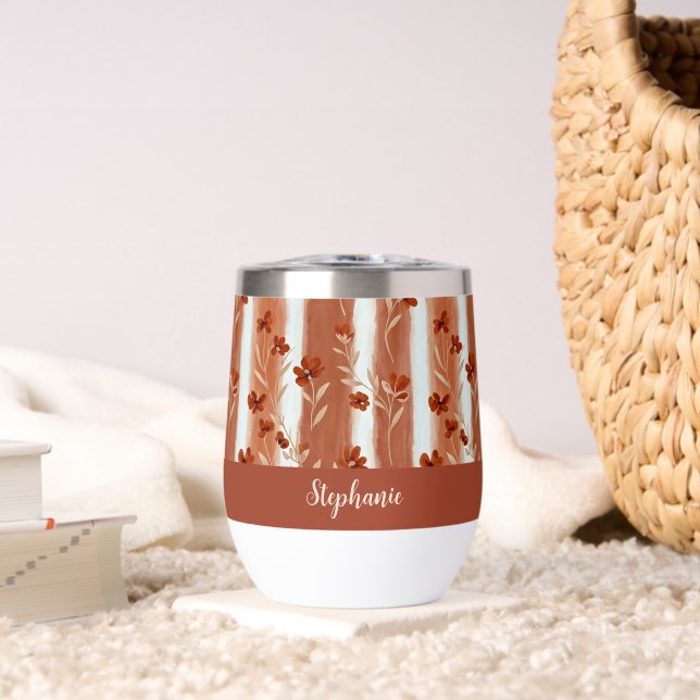 Monogramme de fleur sauvage en terre cuite Boho  (Salon (pivotée))