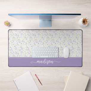 Monogramme de fleur sauvage violette personnalisée