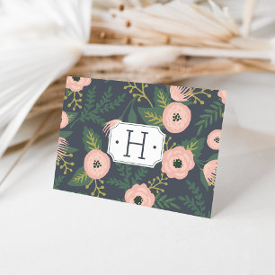 Monogramme de fleurs de minuit