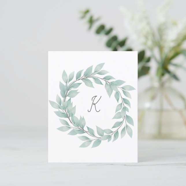 Monogramme de la couronne d'aquarelle (Debout devant)