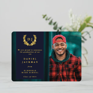 Monogramme de la Marine + Faire-part d'obtention d