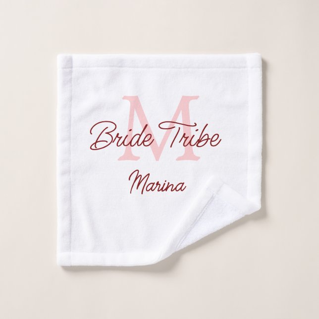 Monogramme de la tribu de la mariée simple mini-ro (Gant de toilette)