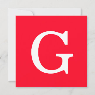 Monogramme de lettre initiale rouge blanc simple