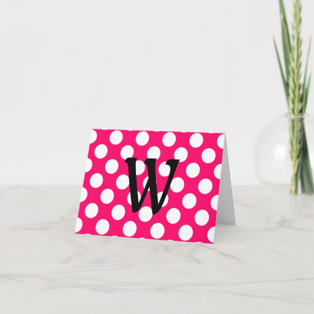 Monogramme de lettre noire sur pois (Devant)