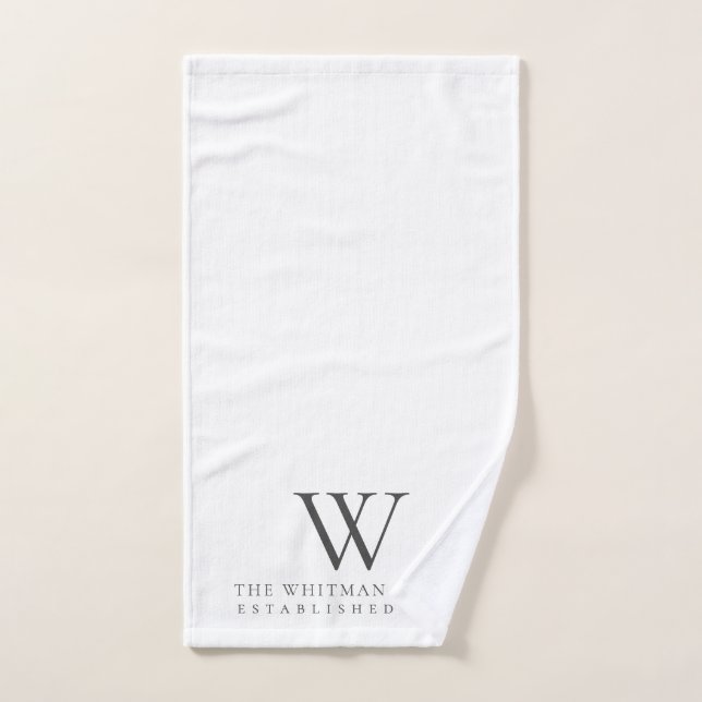 Monogramme de maison familiale (Serviette à main)