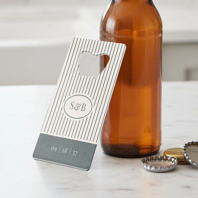 Monogramme de mariage classique à rayures fines en (Créateur téléchargé)