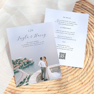 Monogramme de mariage Code QR photo budget tout-