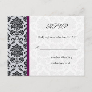 Monogramme de mariage de morceau Damas RSVP