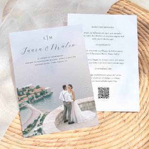 Monogramme de Mariage Invitation de Mariage Code Q