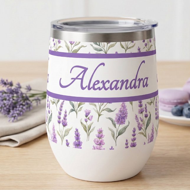 Monogramme de nom à l'aquarelle de fleur sauvage v (Créateur téléchargé)