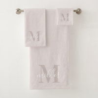 Monogramme de nom de famille personnalisé rose mod
