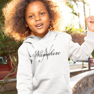 Monogramme de nom noir et blanc personnalisé uniqu