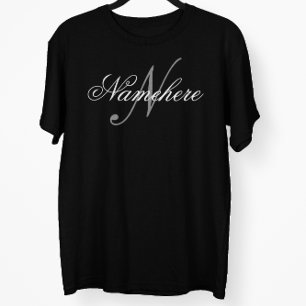 Monogramme de nom noir et blanc personnalisé uniqu
