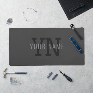 Monogramme de nom (ou autre texte) gris foncé mode