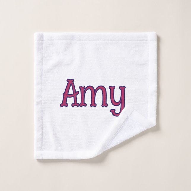 monogramme de nom personnalisé simple minimaliste  (Gant de toilette)