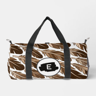 Monogramme de plume Boho personnalisé Petit sac du