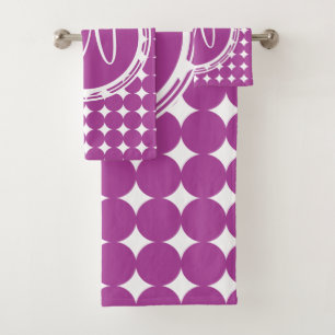 Monogramme de point Polka violet
