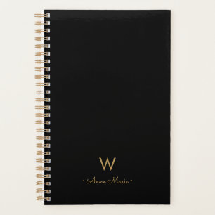 Monogramme de script Black Gold moderne