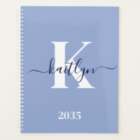 Monogramme de script bleu moderne