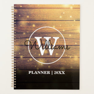Monogramme de script élégant en bois rustique 2023