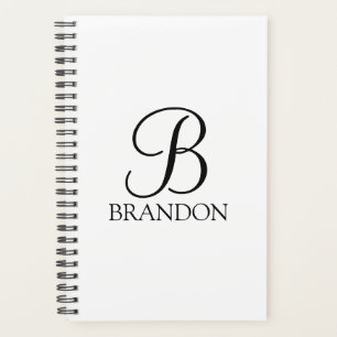 Monogramme de script personnalisé et planificateur