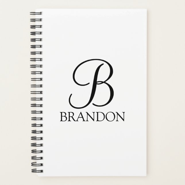 Monogramme de script personnalisé et planificateur (Devant)