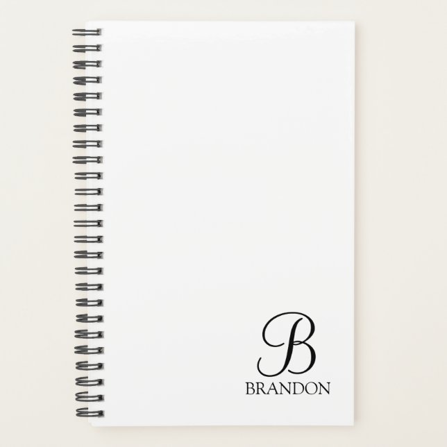 Monogramme de script personnalisé et planificateur (Devant)