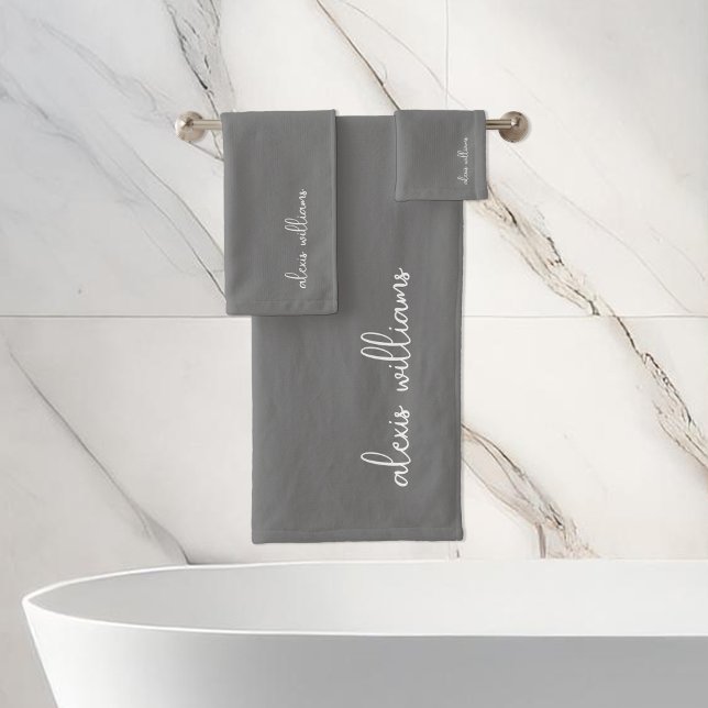 Monogramme de signature minimaliste gris foncé (Créateur téléchargé)