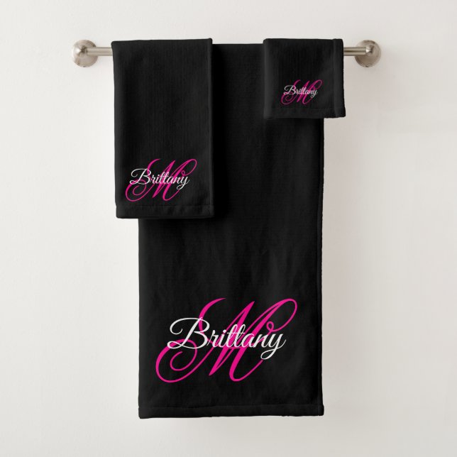 Monogramme de style calligraphique fantaisie noir  (En situation)