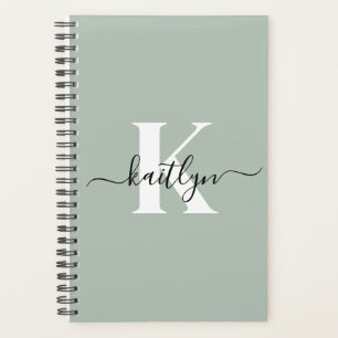 Monogramme de style moderne vert sauge