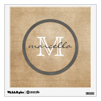 Monogramme de toile de jute