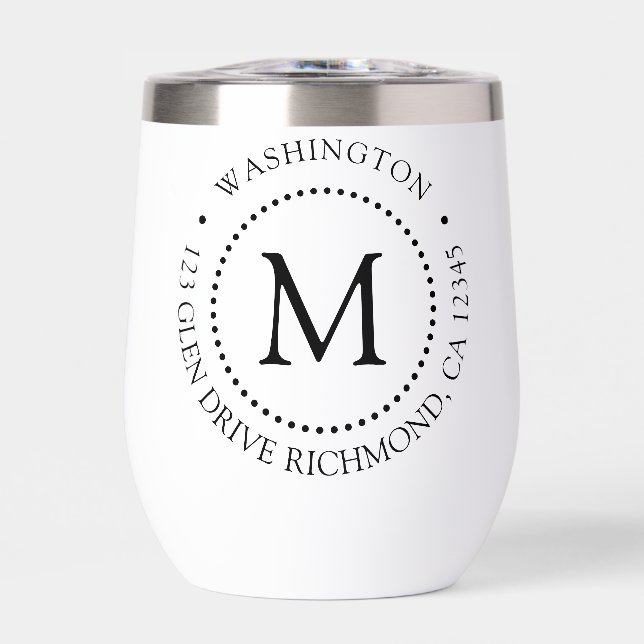 Monogramme de trame de point de marque personnalis (Avant)