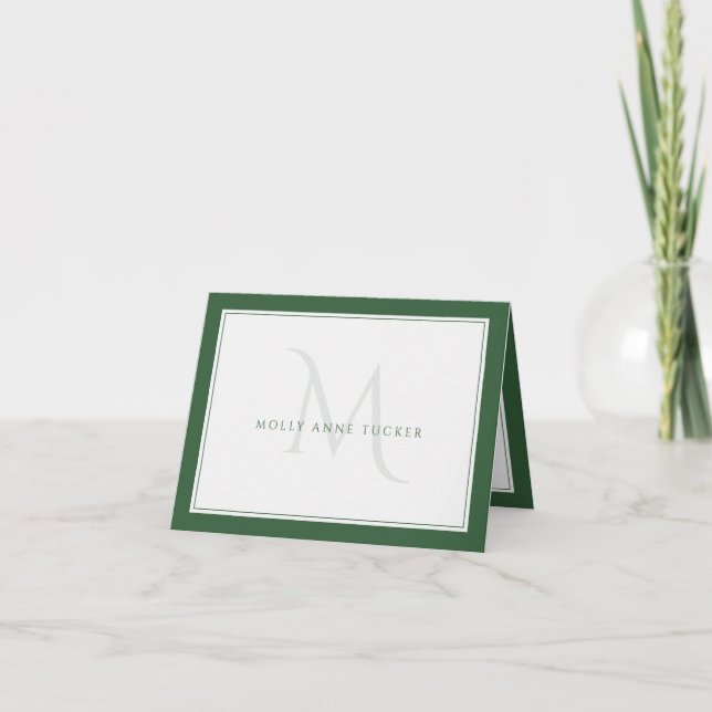 Monogramme défraîchi Chic Green personnel professi (Devant)