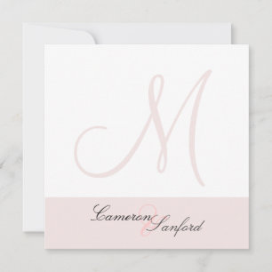Monogramme des invitations de mariage personnalisé